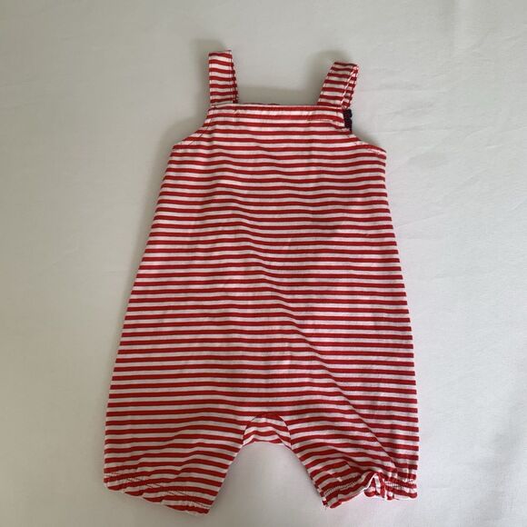 Celebrate Patriotic Romper Bodysuit Baby Girl 6-9M Red White Blue Ruffle Flag - Picture 2 of 7